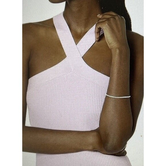 New The Drop Women's Brunia Halter Mini Sweater Dress Lavender Size XS - Picture 3 of 10